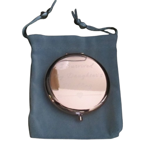 I Survived My Daughters Wedding Copper/Rose Gold 2 Mirror Compact w/Case