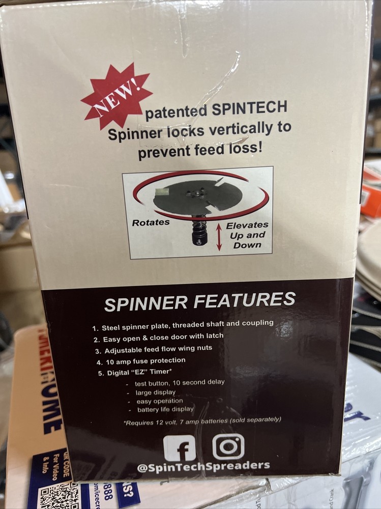 Spinner Unit 12-Volt Heavy Duty Motor Digital Timer Adjustable Feed Flow