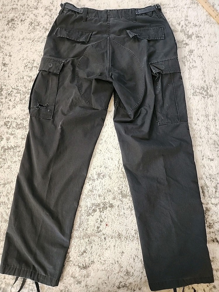 GENUINE GEAR TACTICAL MENS MEDIUM RIPSTOP UTILITY CARGO PANTS BLACK SECURITY