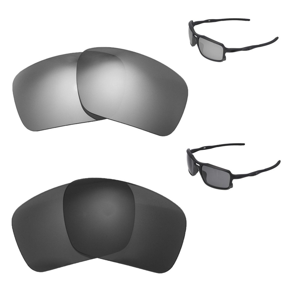 Walleva Titanium + Black Polarized Replacement Lenses For Oakley Triggerman