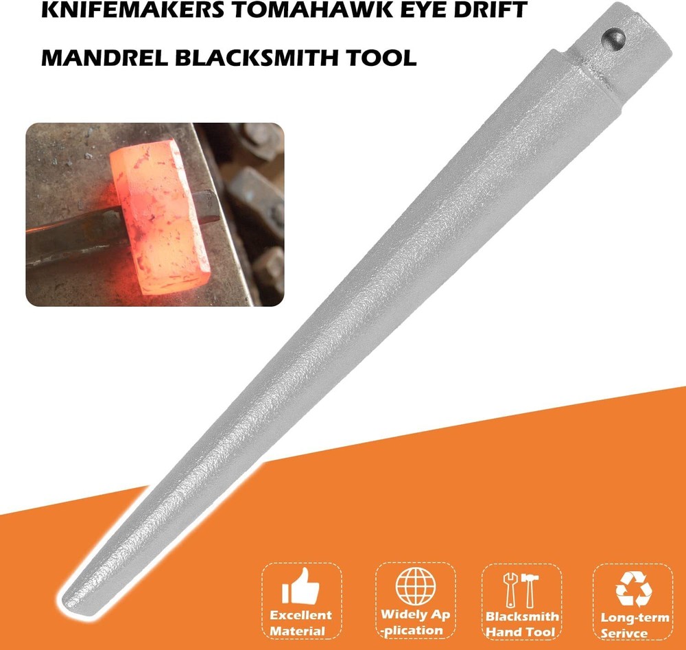 Tomahawk Eye Drift Mandrel Blacksmith Tool Axe Hammer Knife Drift Forging Tools