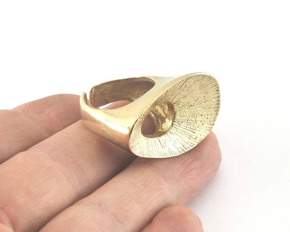 Adjustable Ring Raw Brass (16mm 5US inner size) 3074