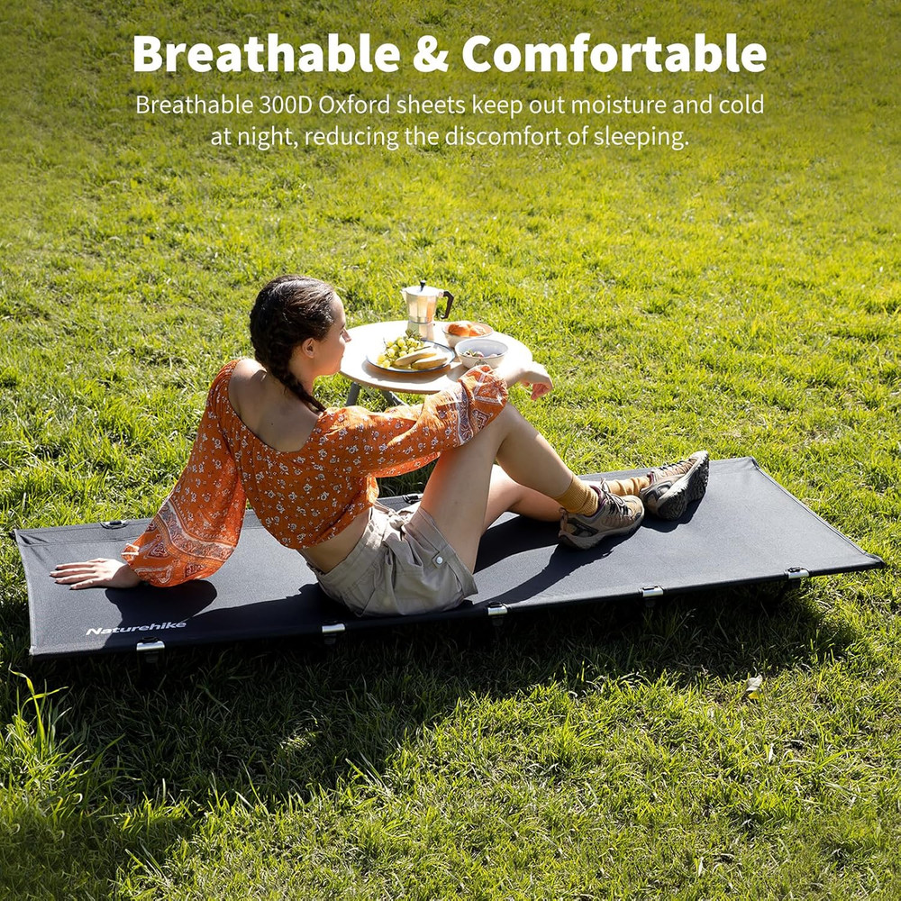 Naturehike Ultralight Camping Cot, Easy to Assemble Folding Tent Cot, Compact &