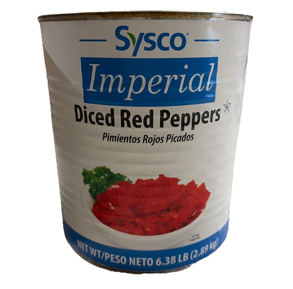 Diced Red Peppers, 6.38 LB Each, (6 PACK)