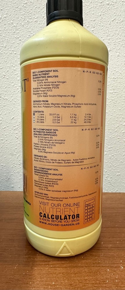 House & Garden Bio 1-Component Soil - 1 Liter
