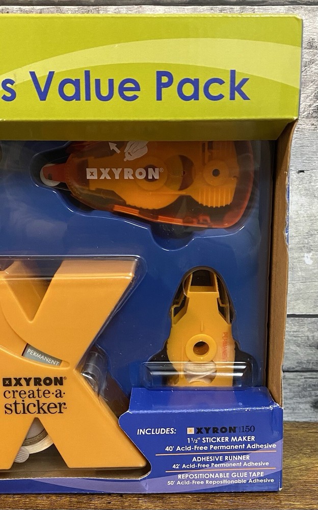 XYRON 150 CREATE A STICKER Essential Tools Value Pack Adhessive Runner Glue Tape