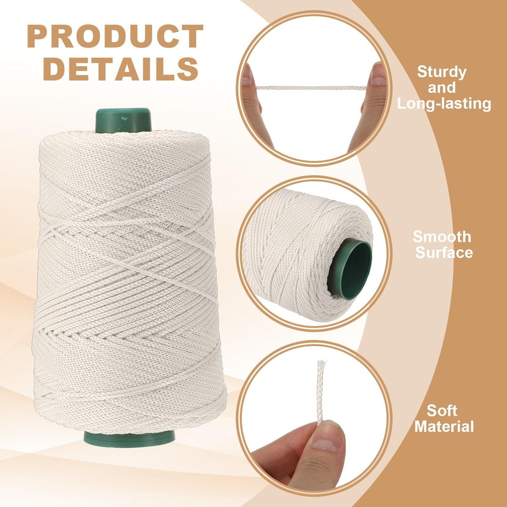 Polyester Macrame Cord 3mm x 219 Yards Polypropylene Macrame Cords Braided Cr...