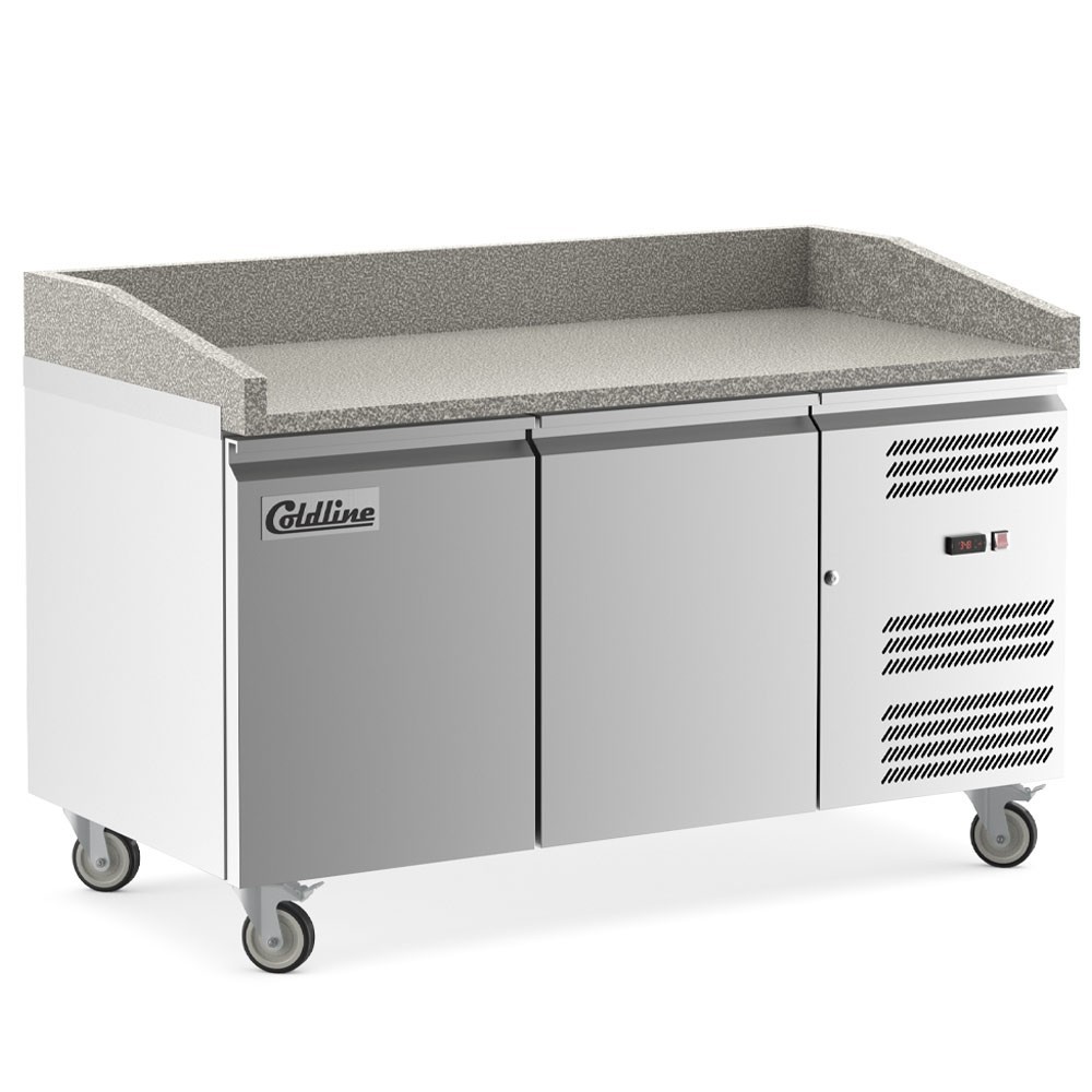 Marble Top 60" pizza prep dough retarder table