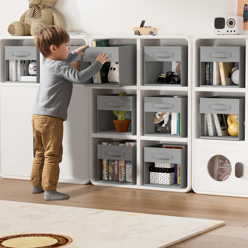 Storage Cubes, Cube Storage Bin, 10 Pack Foldable Storage Cubes with Window, ...