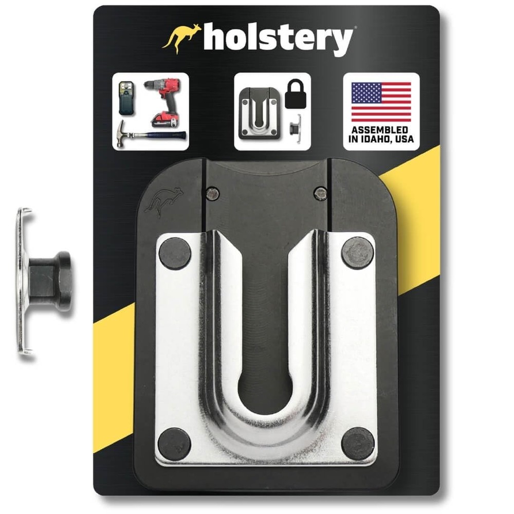 Universal Tool Holster - Gravity Locking Clip-On Belt Holder for Drills & Tools