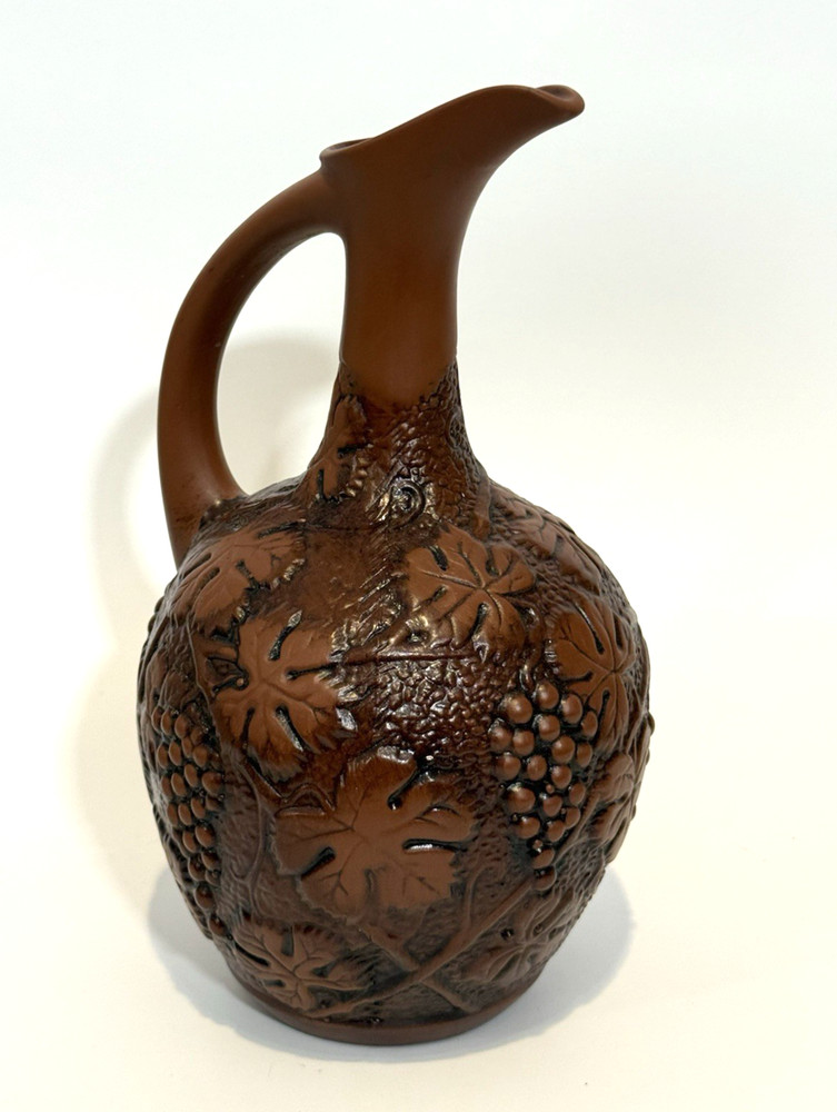 French Pottery Wine Ewer Pitcher - Grapevine
