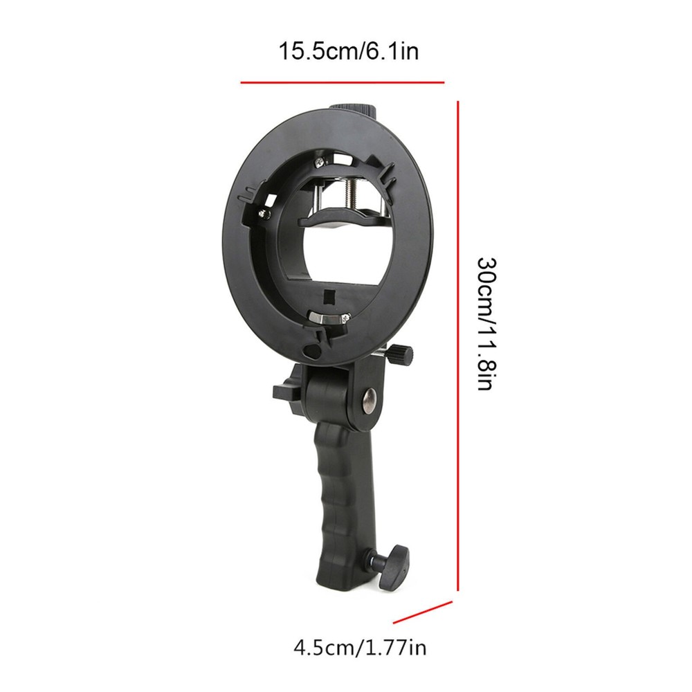 Handheld Hand Grip S Shape Bracket Accessory for Bowens Mount Camera Top