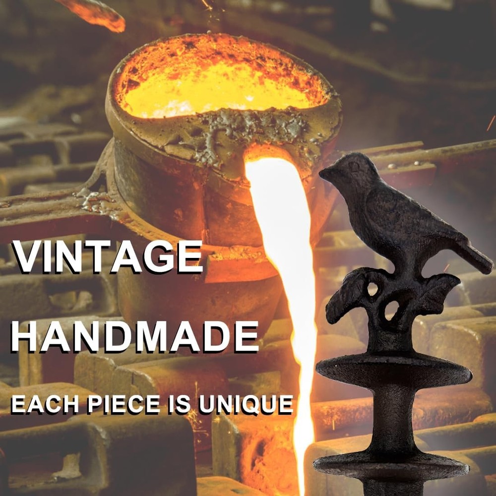 3 Pack Garden Hose Guide Spike, Decorative Hose Guide Support Stakes Antique Hea