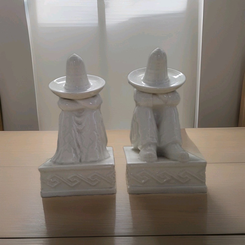 Rare Mexican Siesta Ceramic Bookends