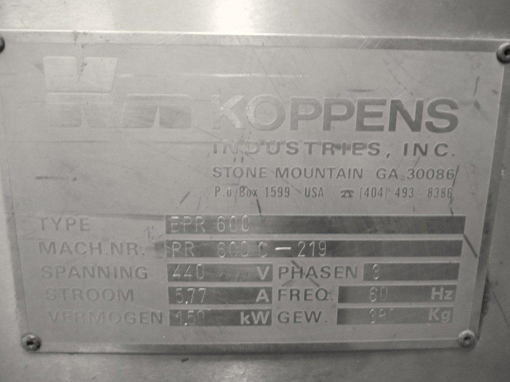 Koppens Model: EPR-600 Breading Machine