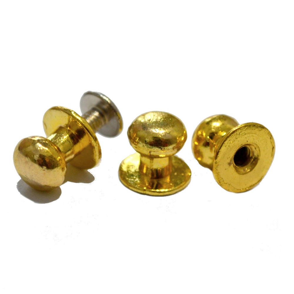 10 PCS Mini Round Head Knobs Handles Pulls Vintage Antique Bronze Drawer Hard...