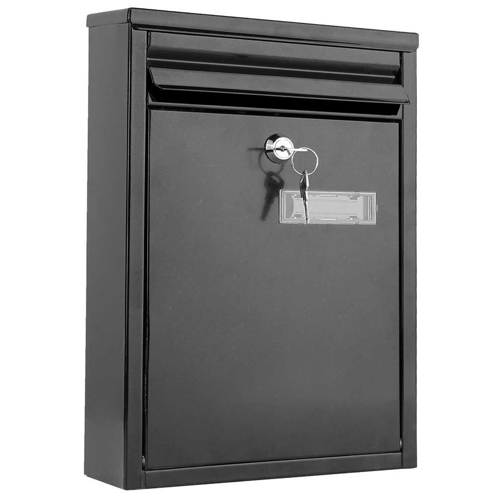 Locking Mailboxes Wall Mounted Key Lock Drop Mail Box Steel Rust-proof Post Box