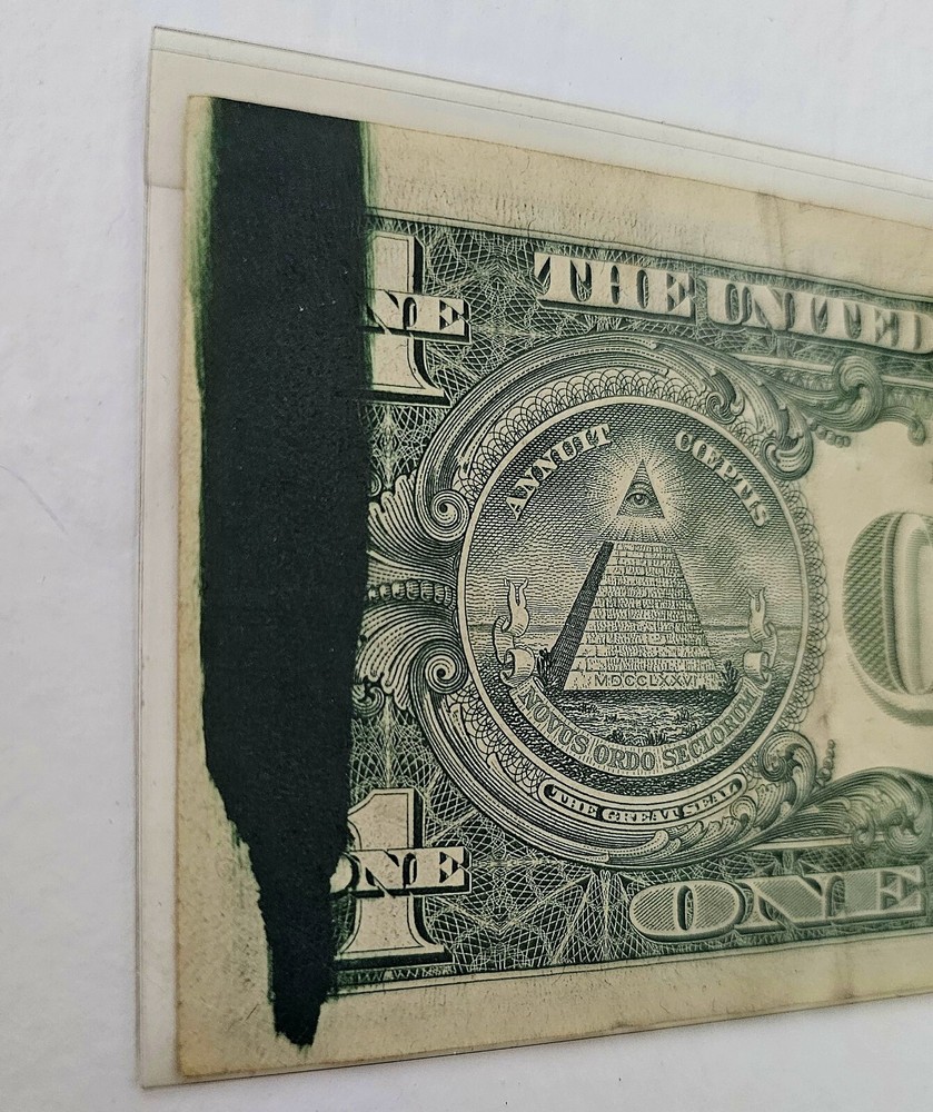 1977 $1 Bill Ink Morton Blumenthal Smear Defect
