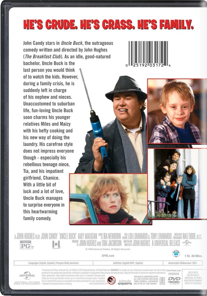 Uncle Buck DVD John Candy NEW