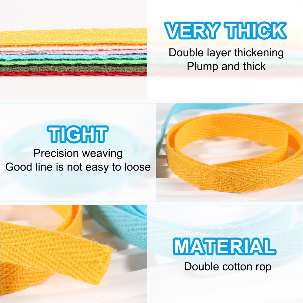 10mm x 66feet Inch Flat Drawstring Cord Drawstring Replacement, Navy Blue