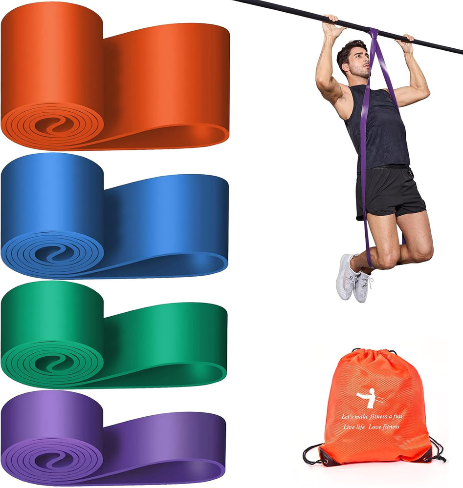Pull up Assistance Bands Set 5 LBS - 230 LBS, Long Resistance Bands for Pull Ups