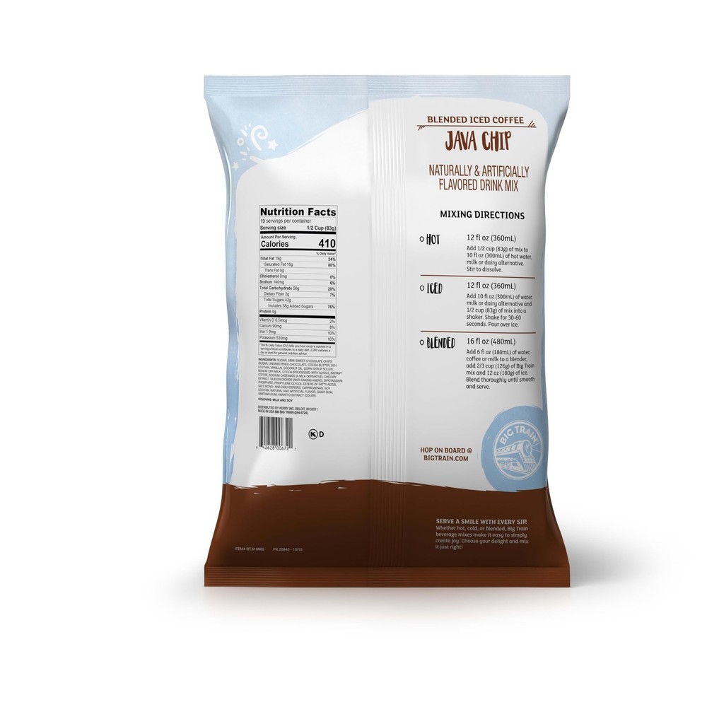 Ice Coffee Beverage Mix Java Chip Blended 3.5 Pound Pack of 1