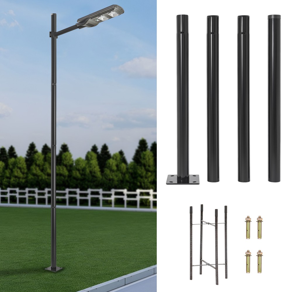 Outdoor Split Street Light Floor Mount Pole Courtyard Street Lighting Post