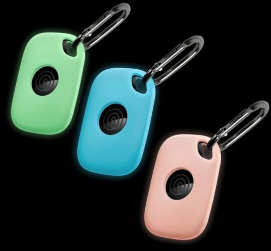 Silicone Case for Tile Pro (2024) Tracker, Soft Luminous Green+Pink+Blue
