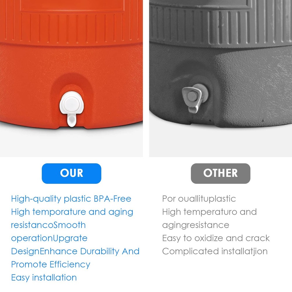 Push Button Water Spigot Replacement Compatible with Igloo 2, 3, 5,10 Gallon