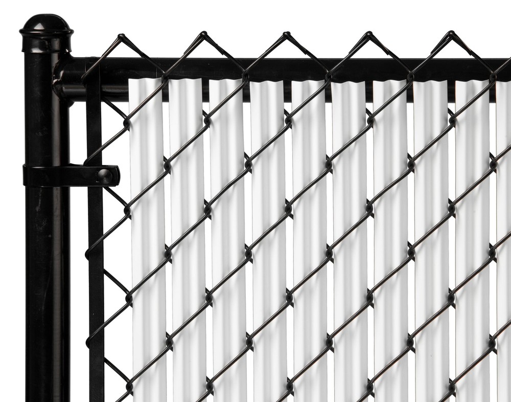 White 5ft Ridged Slat Chain Link Fence