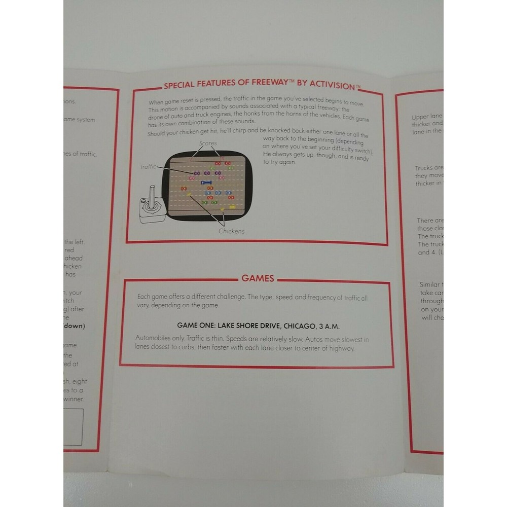 ATARI 2600 ACTIVISION: FREEWAY MANUAL