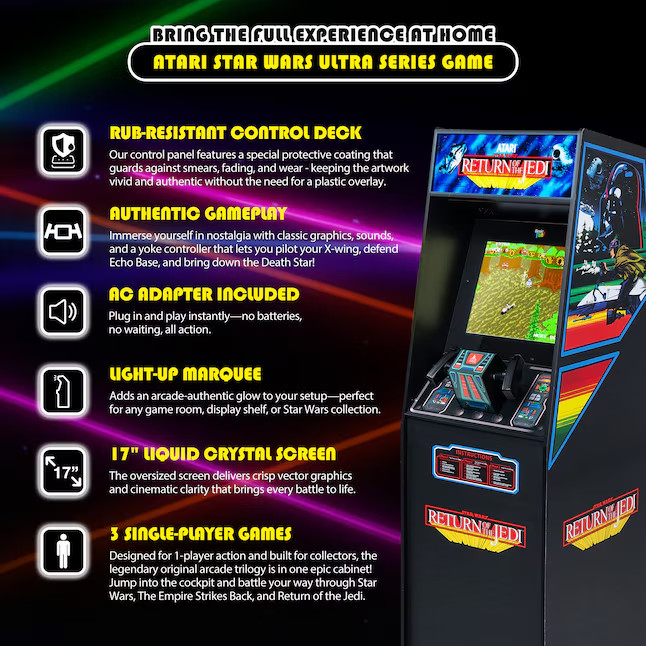 Arcade Classics Atari Star Wars Ultra Series Free Standing Electronic Game