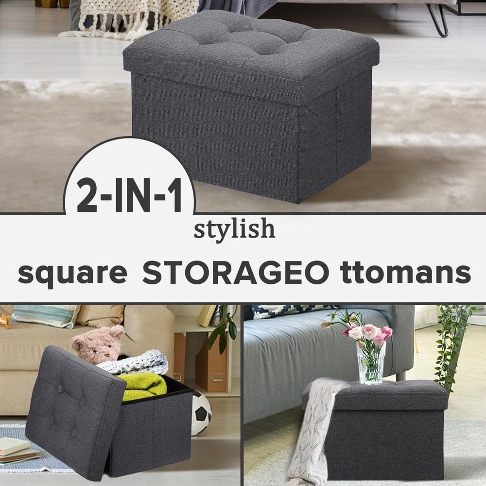 Ottoman Storage Ottoman with Storage Small Foot Rest Stool Under Desk Stool S...
