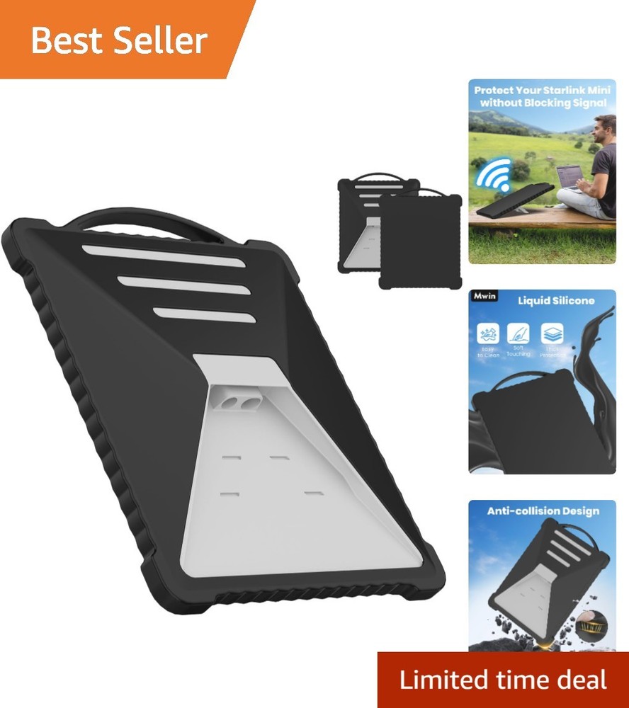 Portable Starlink Mini Protective Case - Scratch-Resistant & Sleek Black Design