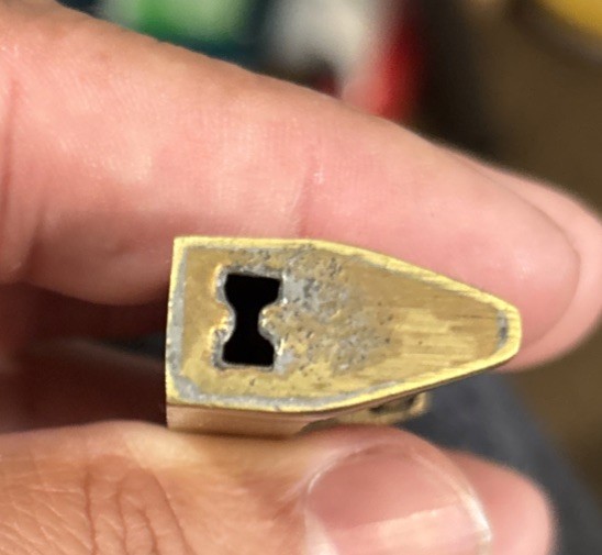 Chinese Old Style Lock Vintage Brass Trunk Slide Lock