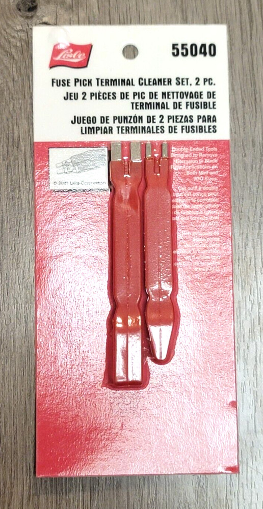 Lisle 2pc Fuse Pick Terminal Cleaner and Fuse Puller Tool Set #55040