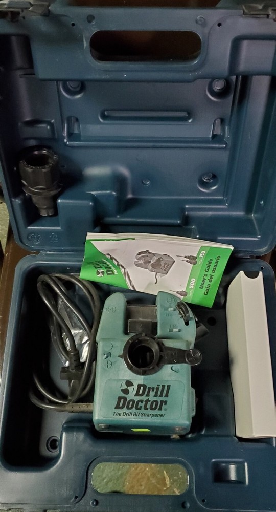 Drill Doctor Tradesman 500 Drill Bit Sharpener Sharpening Tool Equipment W/Case