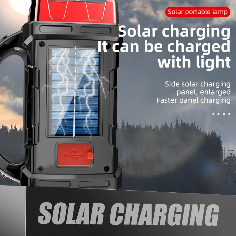 Compact Design 150 Lumens Solar Camping Flashlight