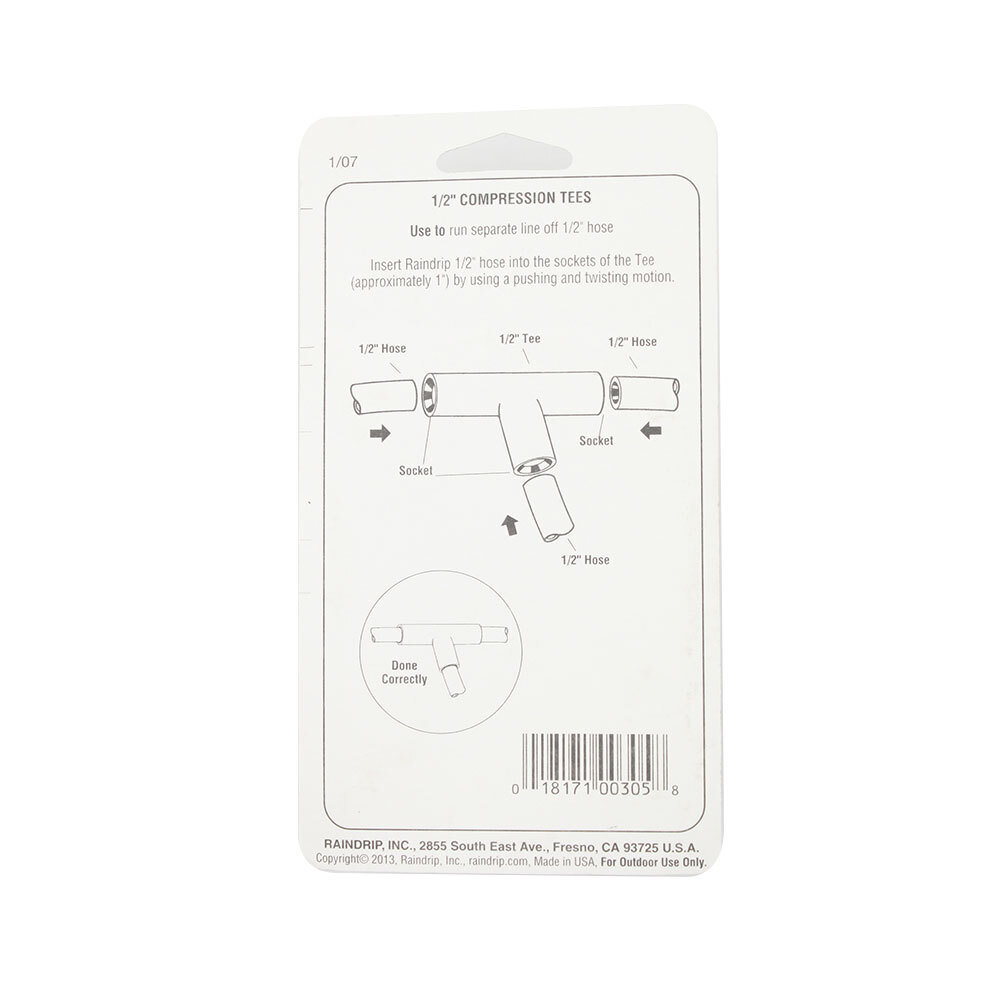 Thrifco 6819305 R-305-C 1/2 Comp Tee
