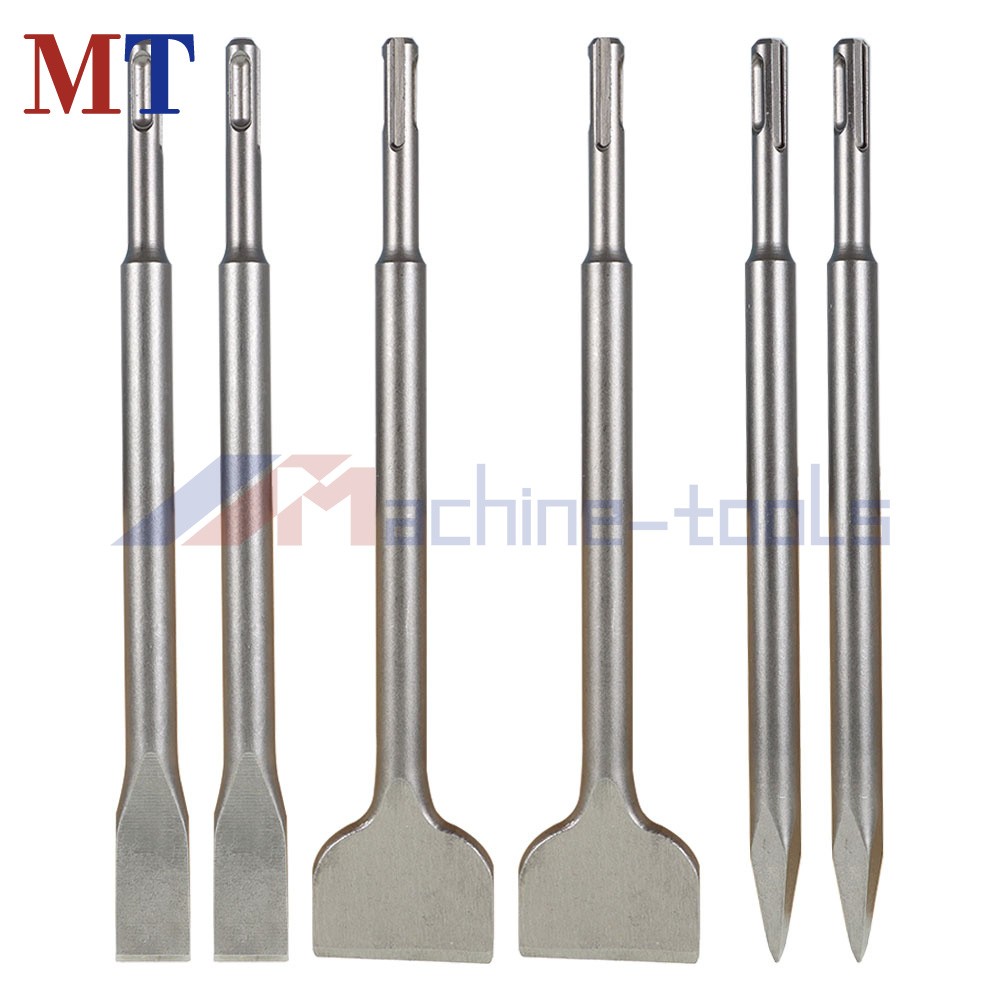 6 Pack SDS Plus Chisel Set Concrete Drill Bit Set Rotary Hammer Bits