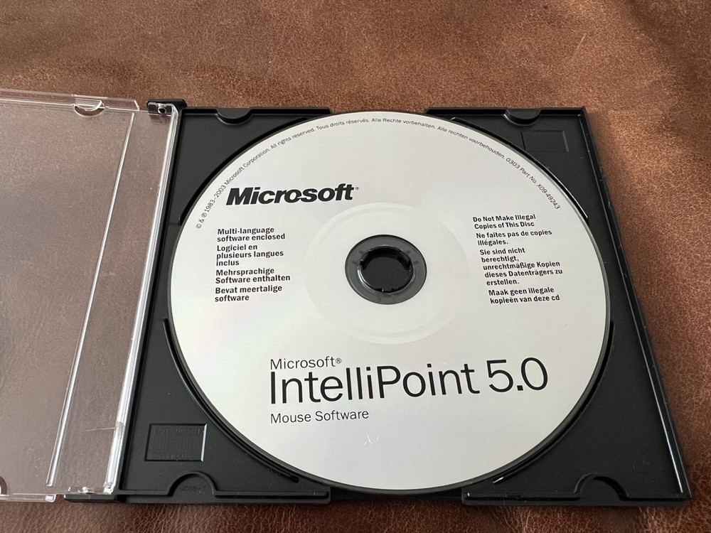 Microsoft Intellipoint 5.0 CD Disc Mouse Software