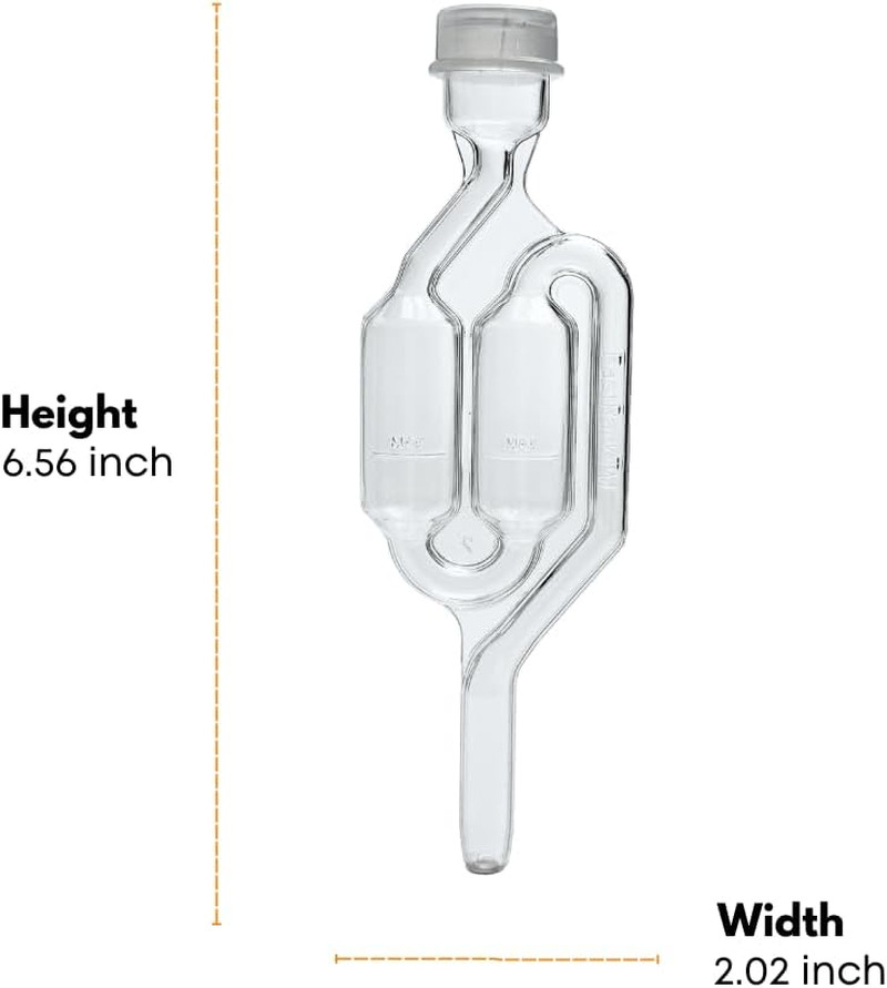 Airlocks for Fermenting (Set of 3) | Bubble Airlock for Wine Making and Beer Mak