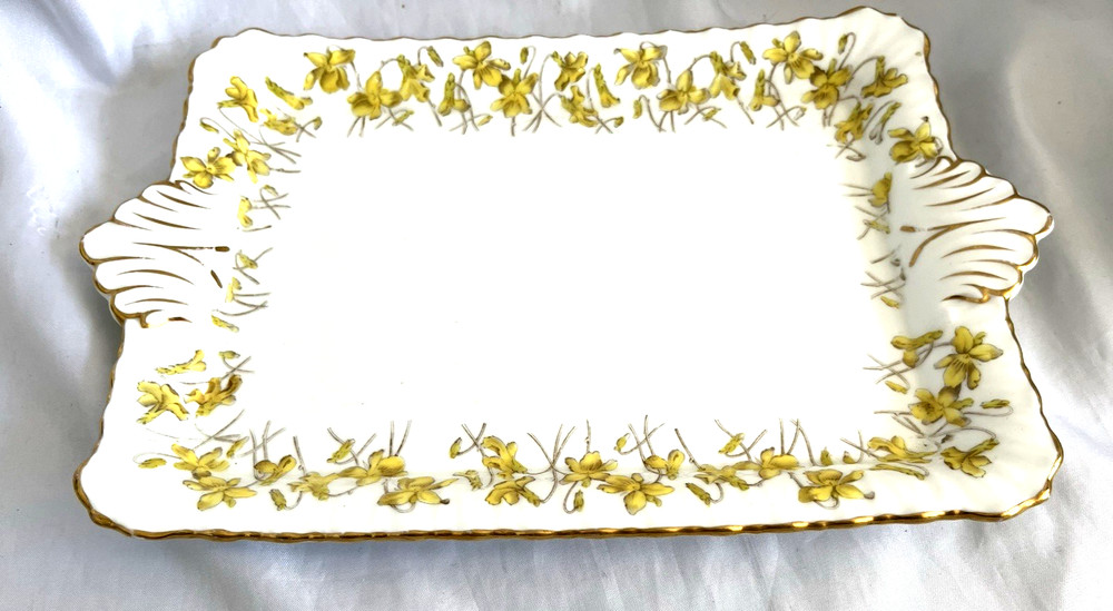 BROWN WESTHEAD MOORE Caldon Ware -England hand-painted rectangular tray.