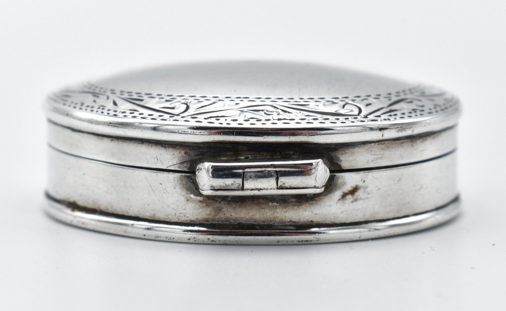 Vintage Solid Silver Pill Pot Snuff Box 1989 Sterling 925