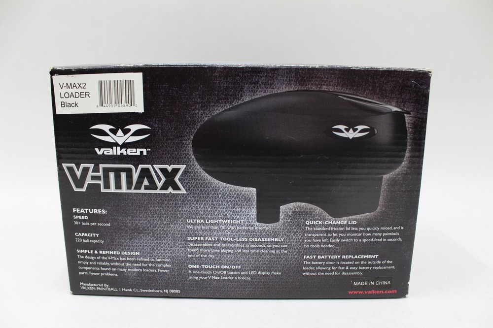 Valken V-Max 2 Paintball Loader Hopper, Black