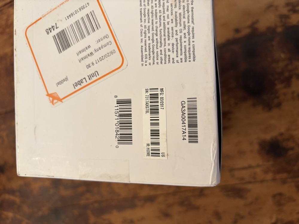 Google Home Smart Speaker with Voice Assistant White GA3A00417A14 NEW