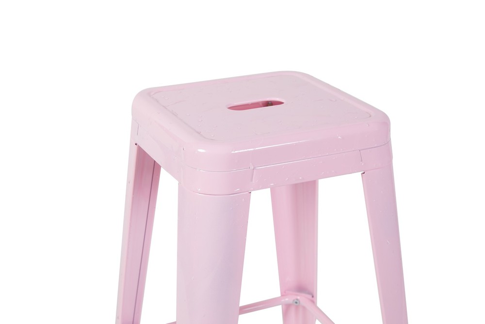 30 Inch Counter Height Stool, Backless Metal Bar Stools Set of 2, Non-Stackabl