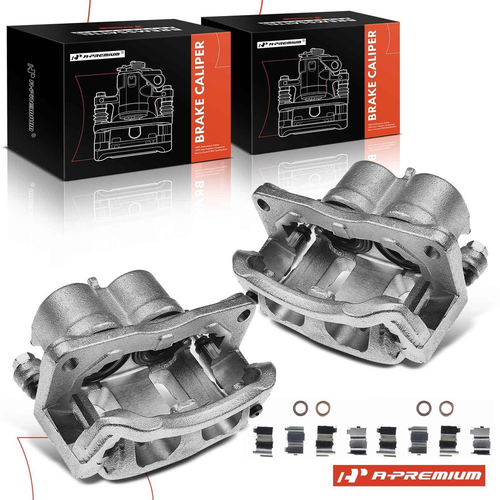 A-Premium Pair Front Brake Calipers with Bracket for Ford Edge 2007 2008 2009