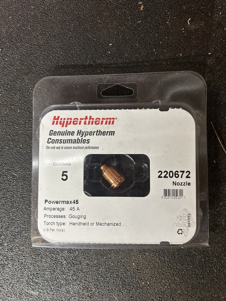 Hypertherm Genuine Powermax 45 Gouging Nozzles 5 Pack 220672