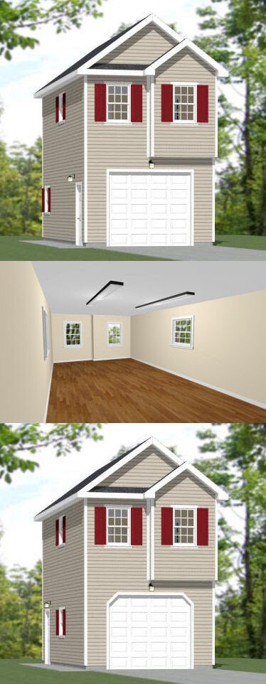 14x28 1-Car Garage -- 791 sq ft -- PDF Floor Plan -- Model 3A
